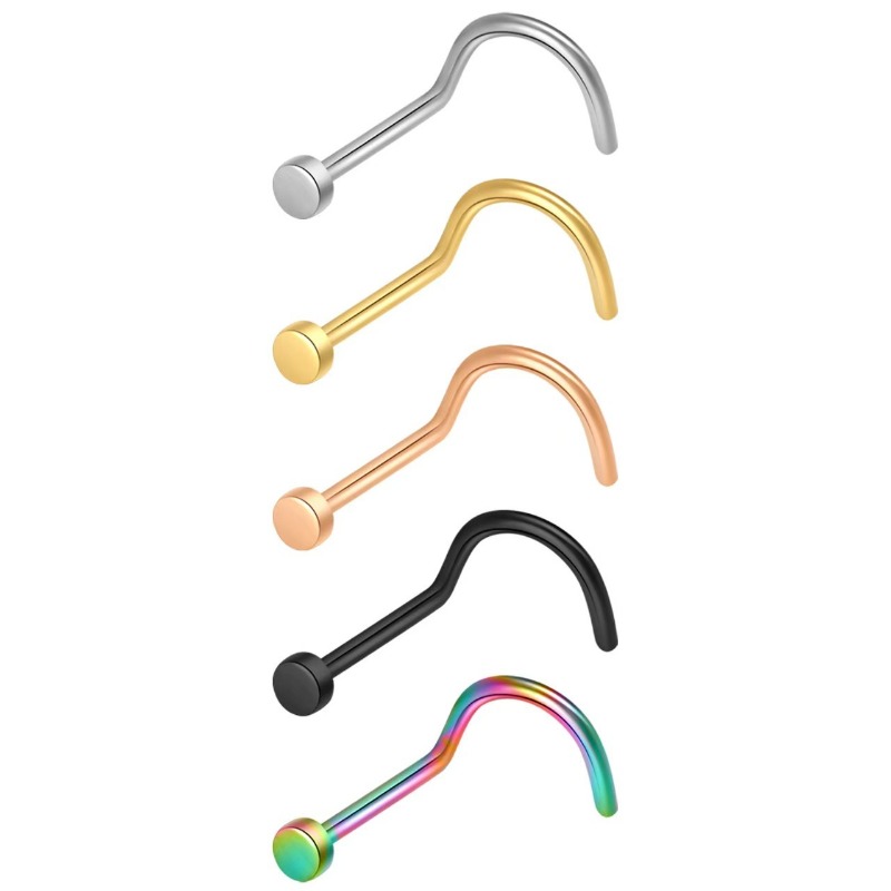 Body Jewelry Surgical Steel - 5 قطع، مقاس 20G، حلقات ترصيع