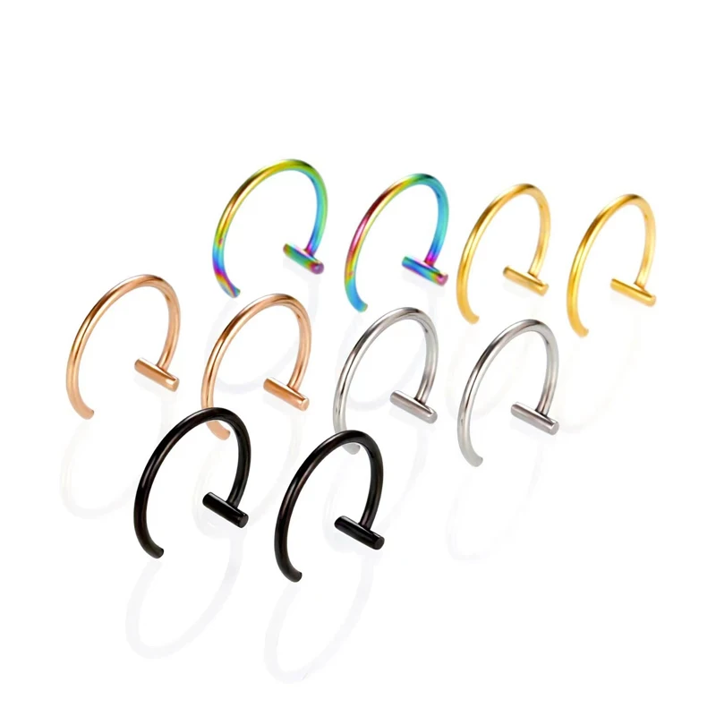 Body Jewelry Surgical Steel - 5 قطع من مجوهرات ثقب العظم