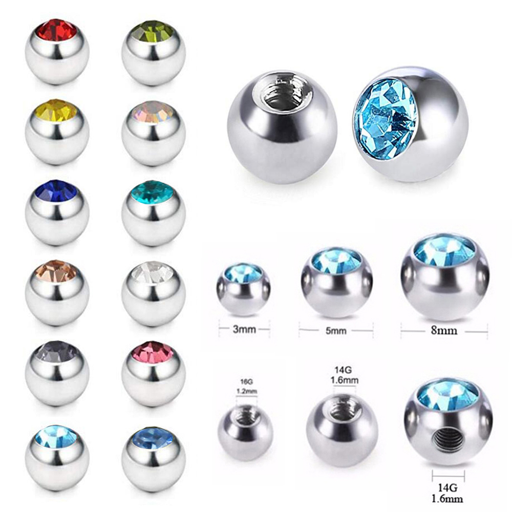 ثقب لولبي من الكريستال تشيكوسل - مراجعة Body Jewelry Replacement Ball وسعره