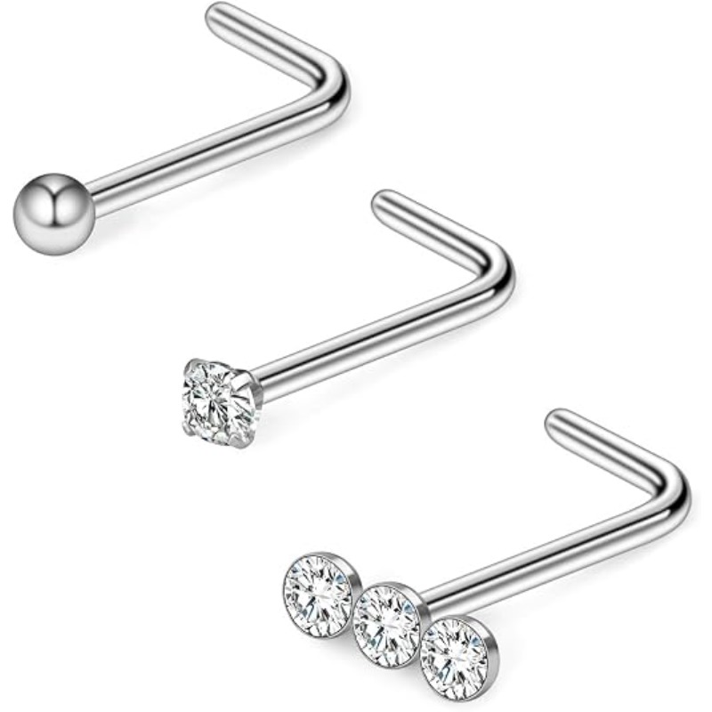 3 قطع، حلقات أنف من الفولاذ ال - مراجعة Body Jewelry Surgical Steel وسعره