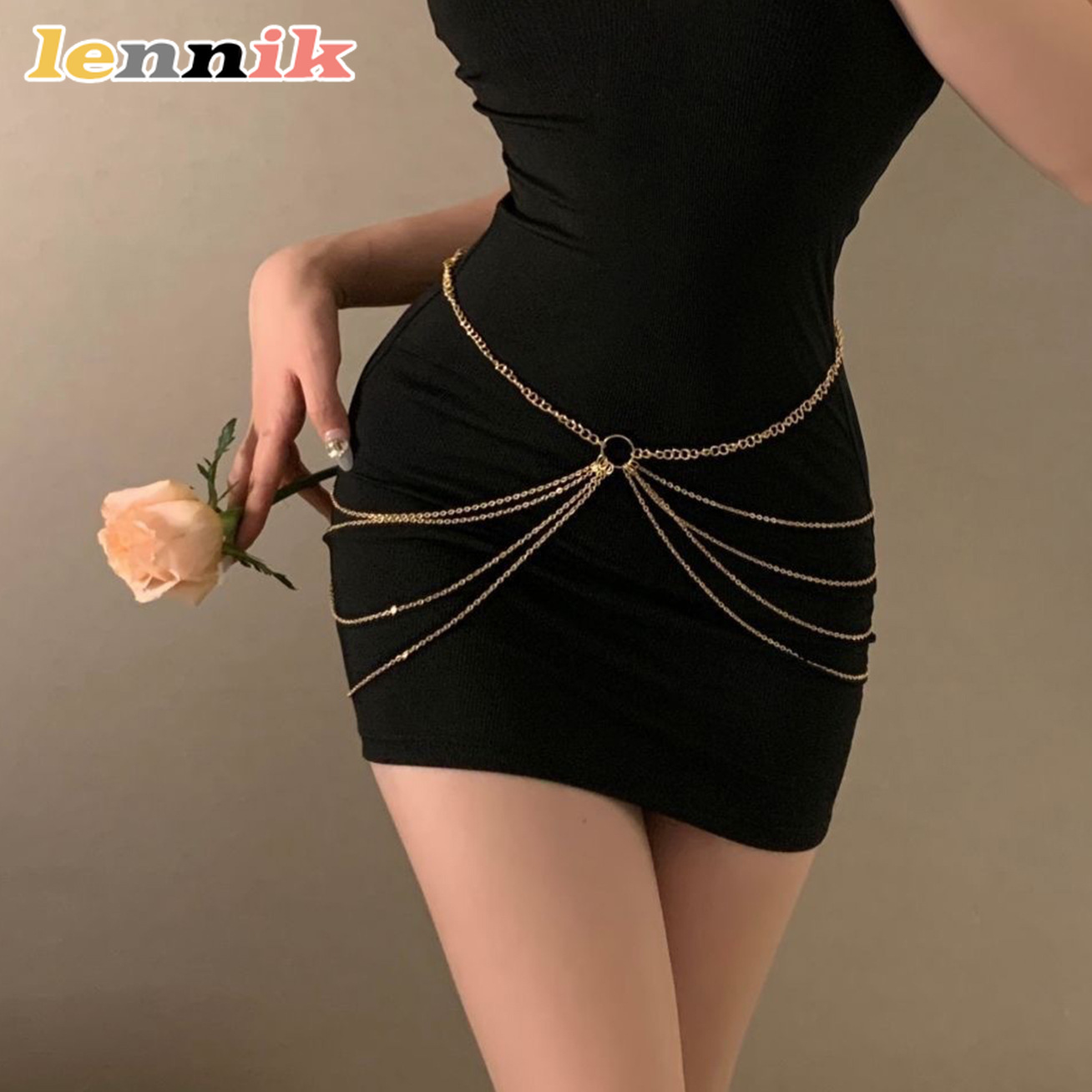 سلسلة خصر معدنية متعددة الطبقا - مراجعة Body Jewelry For You وسعره