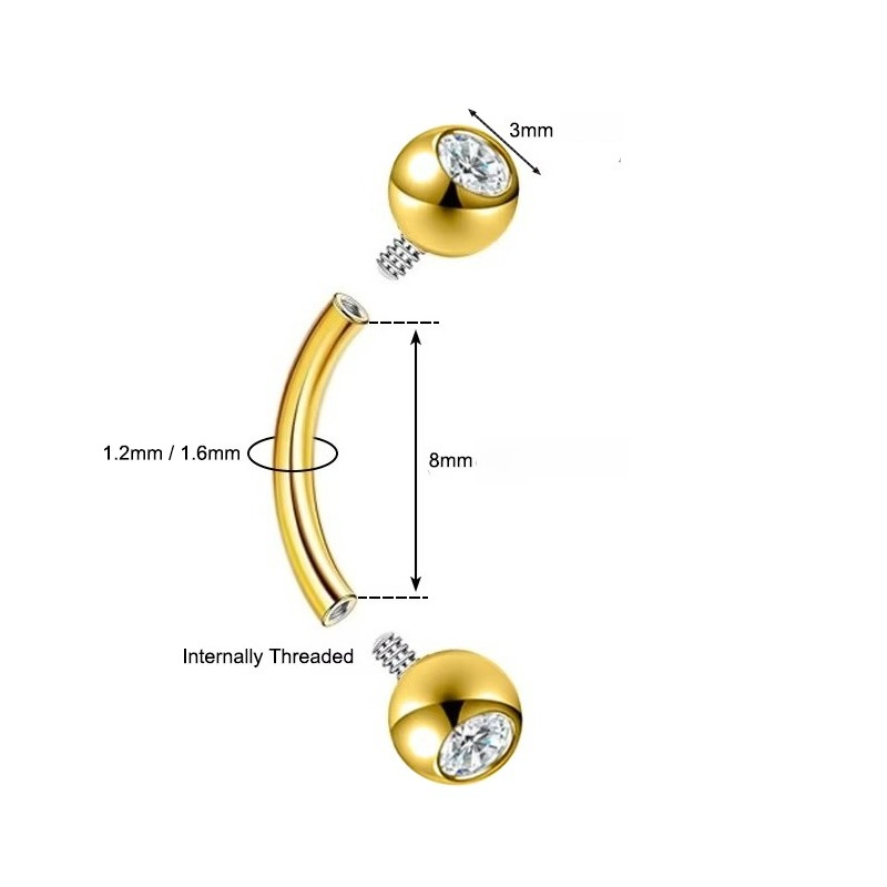 قطعتان من مجوهرات الجسم، أقراط - مراجعة Body Jewelry Surgical Steel وسعره