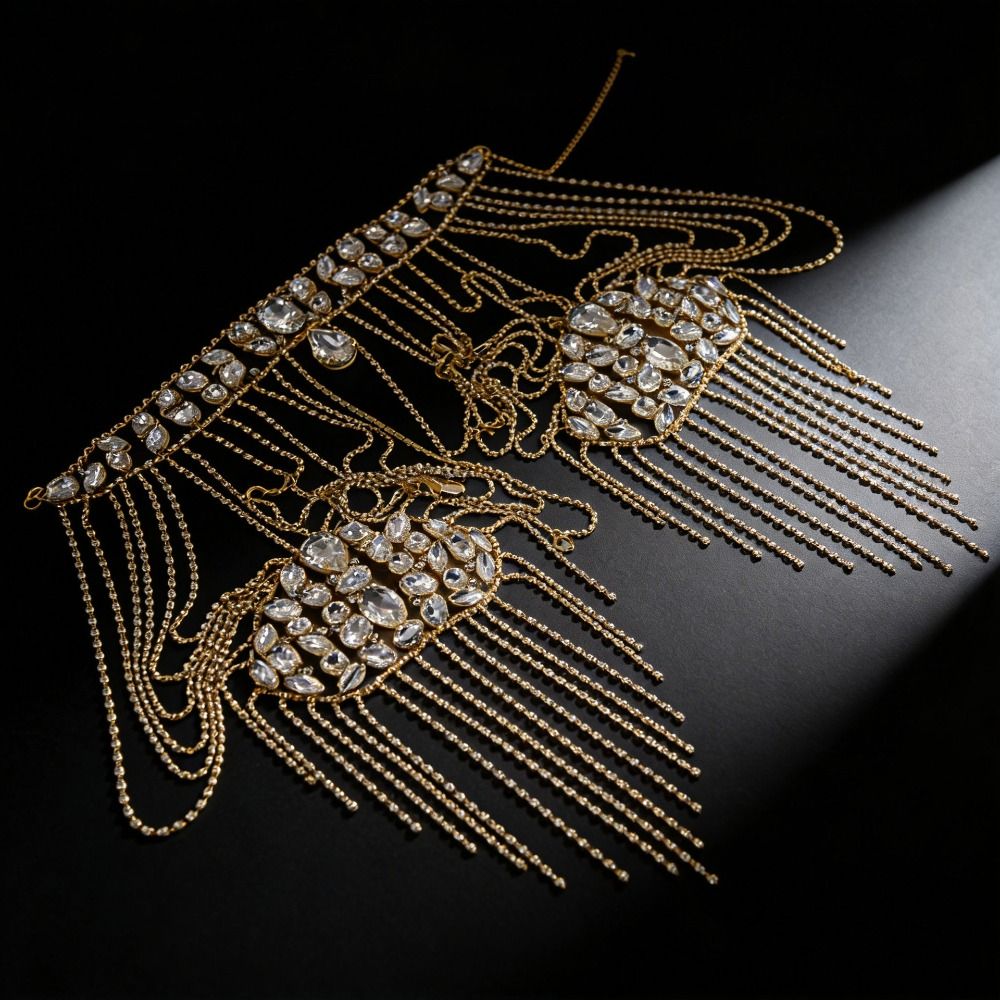قلادة كتف فاخرة التصميم مزينة  - مراجعة Body Jewelry Necklace وسعره
