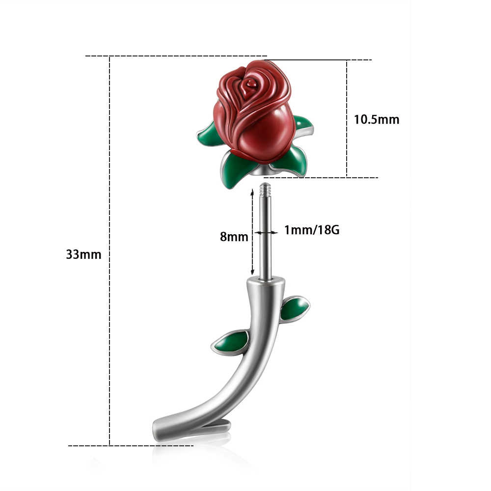 ثقب رقبة حمراء من الفولاذ الجر - مراجعة Body Jewelry Surgical Steel وسعره