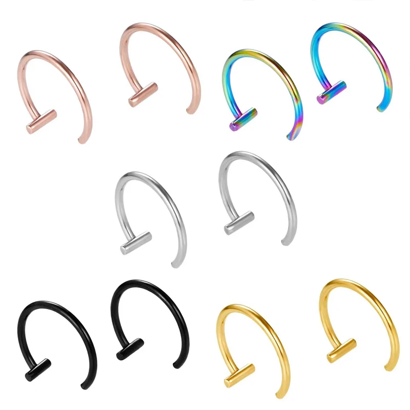 5 قطع من مجوهرات ثقب العظم وال - مراجعة Body Jewelry Surgical Steel وسعره