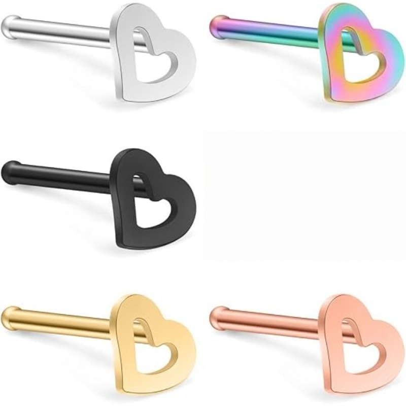 5 قطع، حلقات ترصيع الأنف على ش - مراجعة Body Jewelry Surgical Steel وسعره