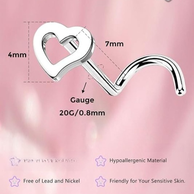 5 قطع، حلقات ترصيع الأنف على ش - مراجعة Body Jewelry Surgical Steel وسعره